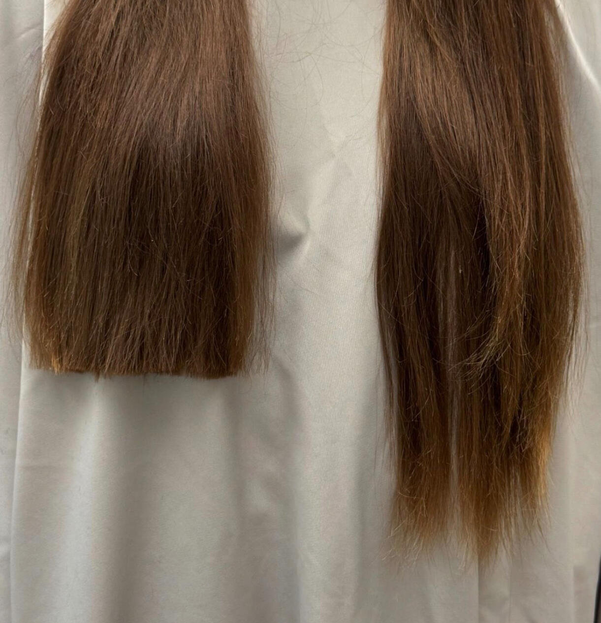 Avant et après une transformation capillaire